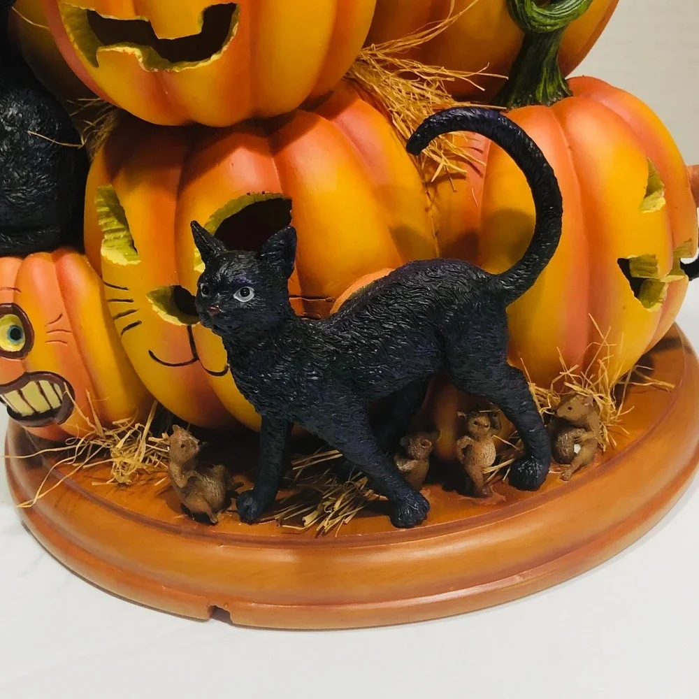 VTG Halloween Cat-O-Lantern Blow Mold Charles Wysocki Numbered Kitty Kitten Mice